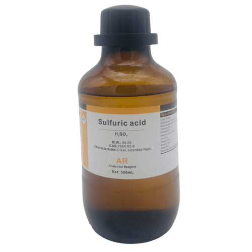 Chemical Sulfuric Acid H₂SO₄ (500ml bottle), China